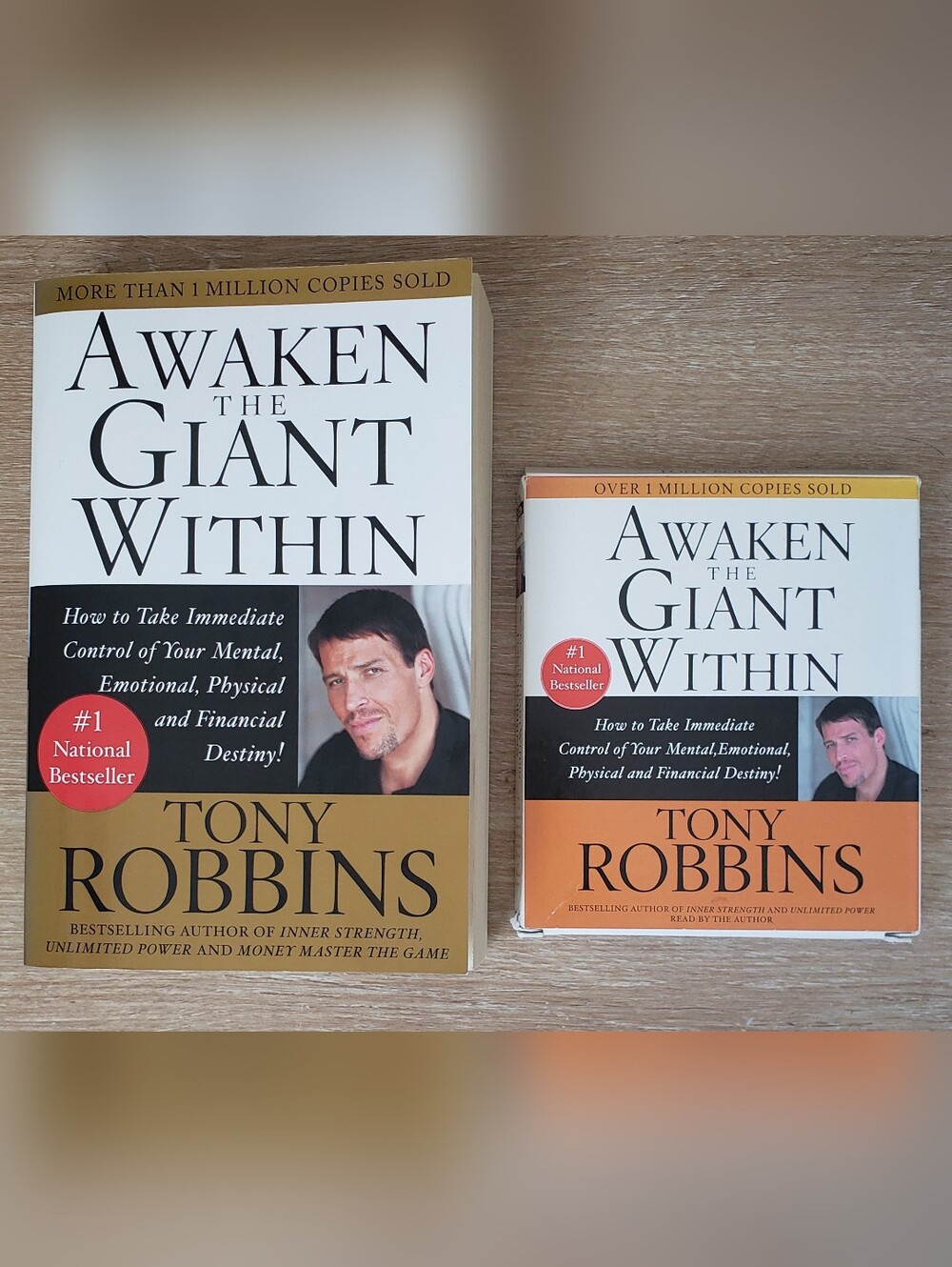 Awaken the Giant Within by Tony Robbins | Book + Audiobook Set | Good Condition